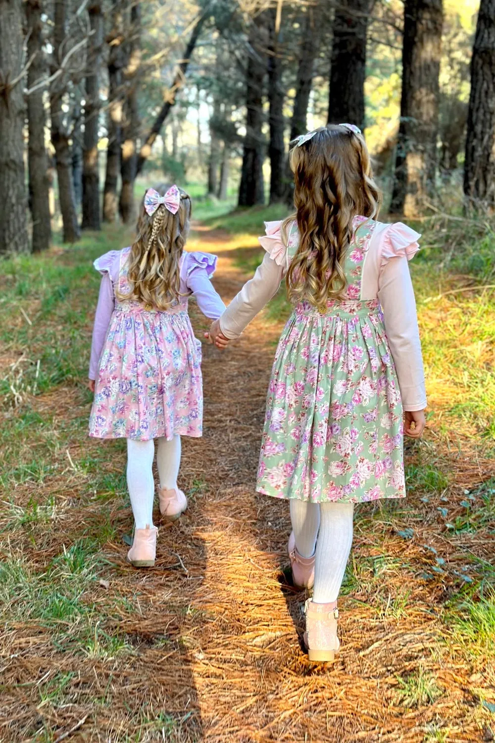 Pocket Pinafore Dress | Matilda Rose in Pink