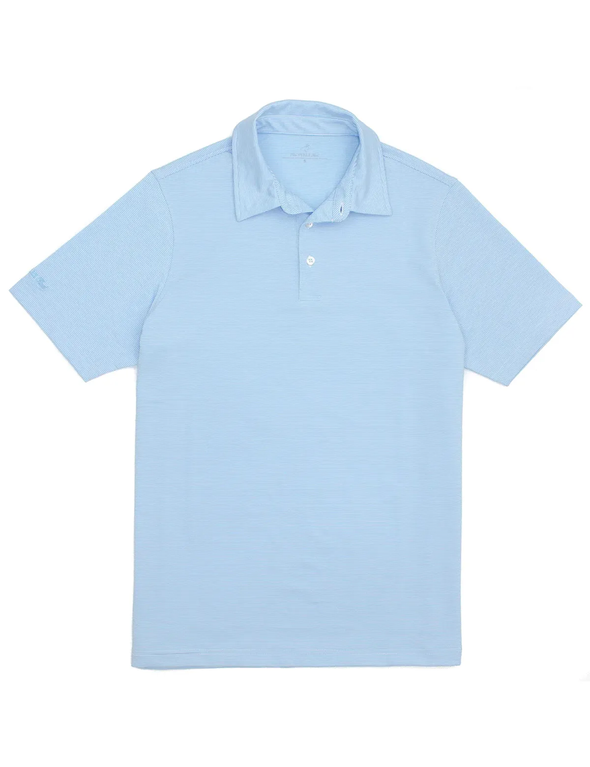 Properly Tied Boys Gulfport Polo Powder Blue Stripe