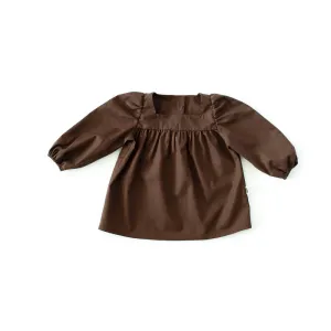 Puffed Longsleeve Blouse - Coffee