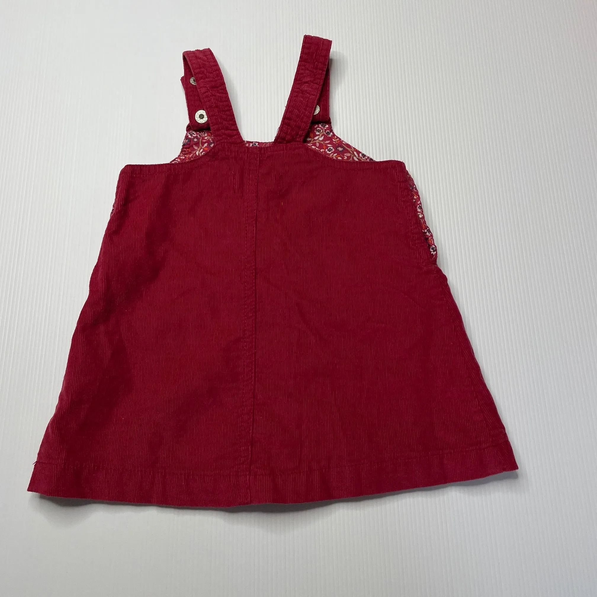 Pumpkin Patch corduroy cotton overalls dress / pinafore, size 000, Pre-loved