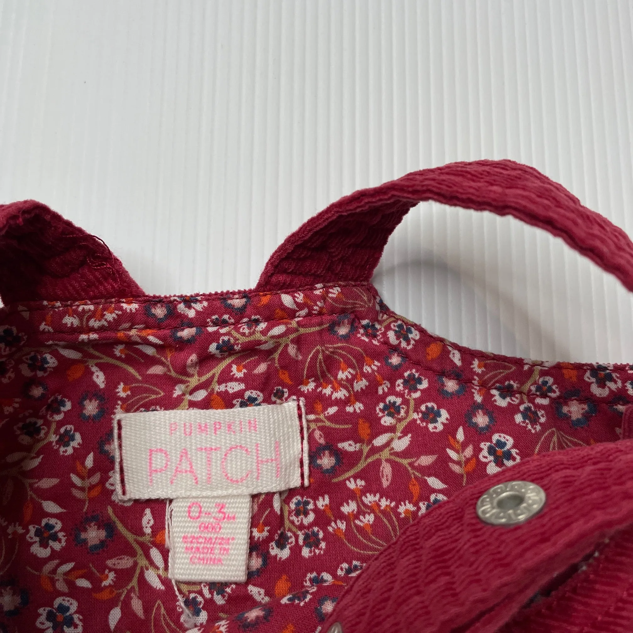 Pumpkin Patch corduroy cotton overalls dress / pinafore, size 000, Pre-loved