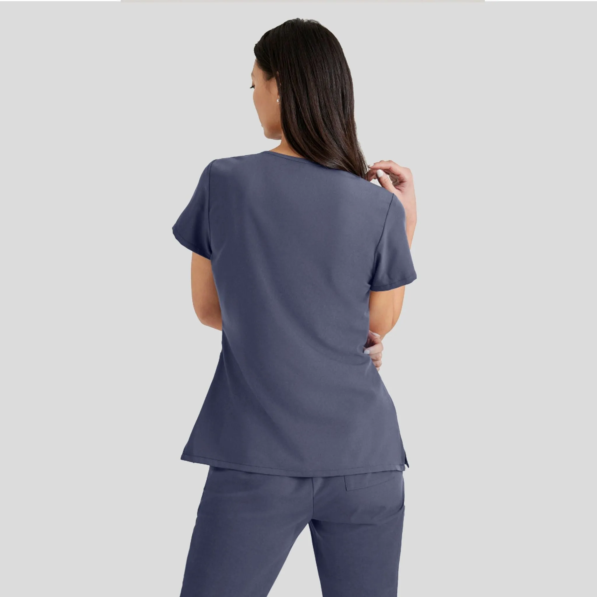 Purpose Scrub Top | Steel