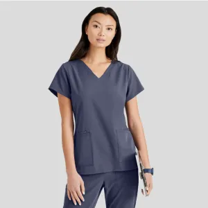 Purpose Scrub Top | Steel