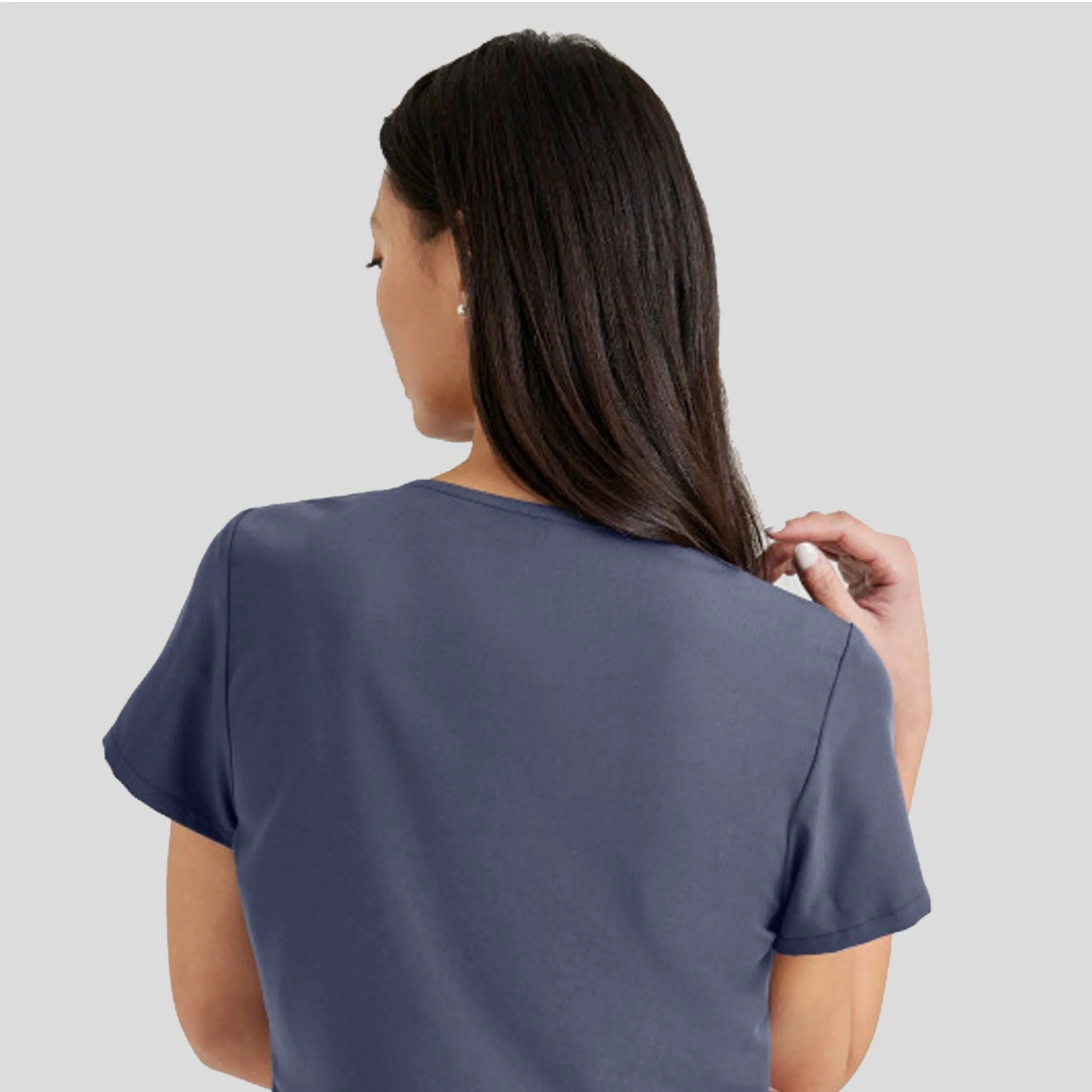Purpose Scrub Top | Steel