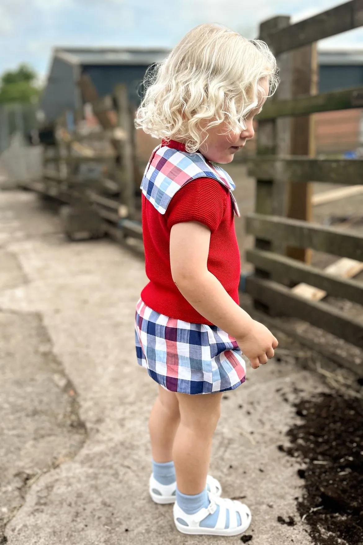 "Benedict" Red Knit Sailor Top & Jam Pants