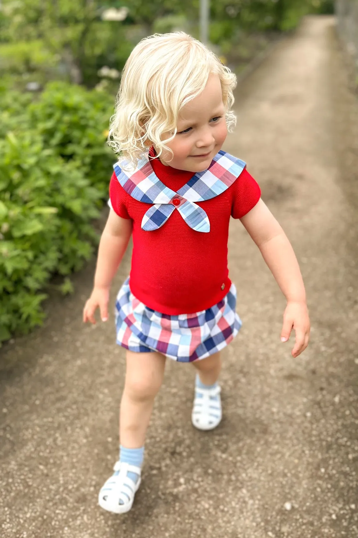 "Benedict" Red Knit Sailor Top & Jam Pants