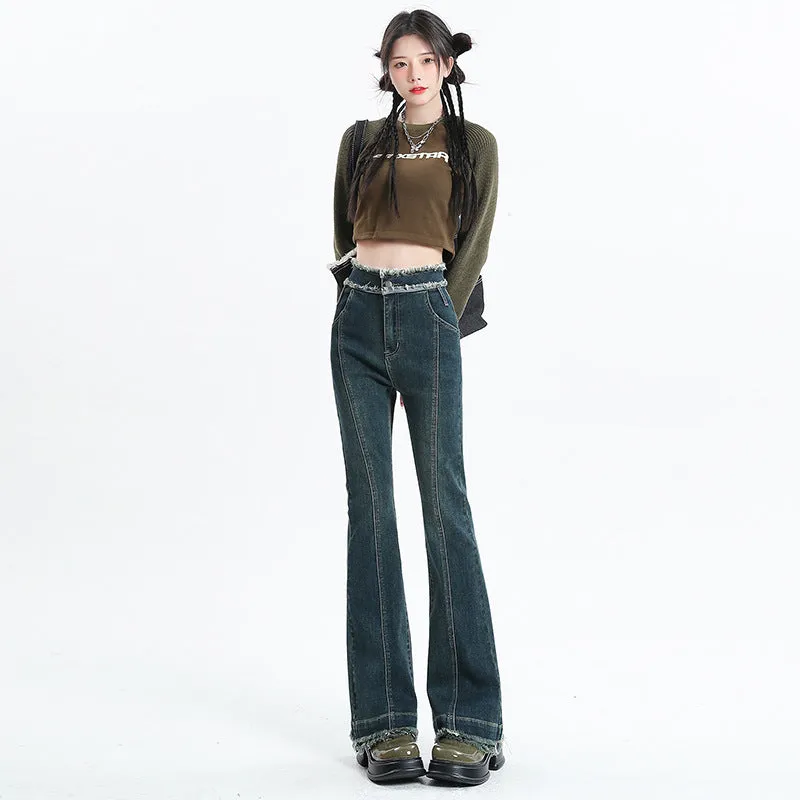 Ragged Flared Pants Versatile Casual Pants