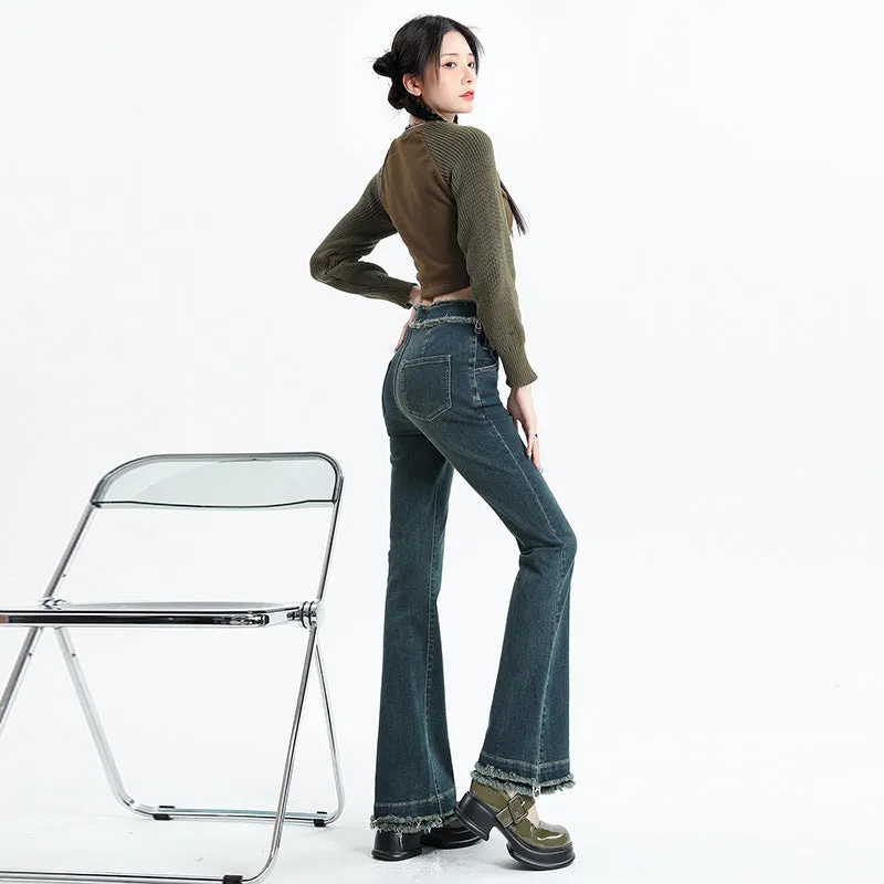 Ragged Flared Pants Versatile Casual Pants