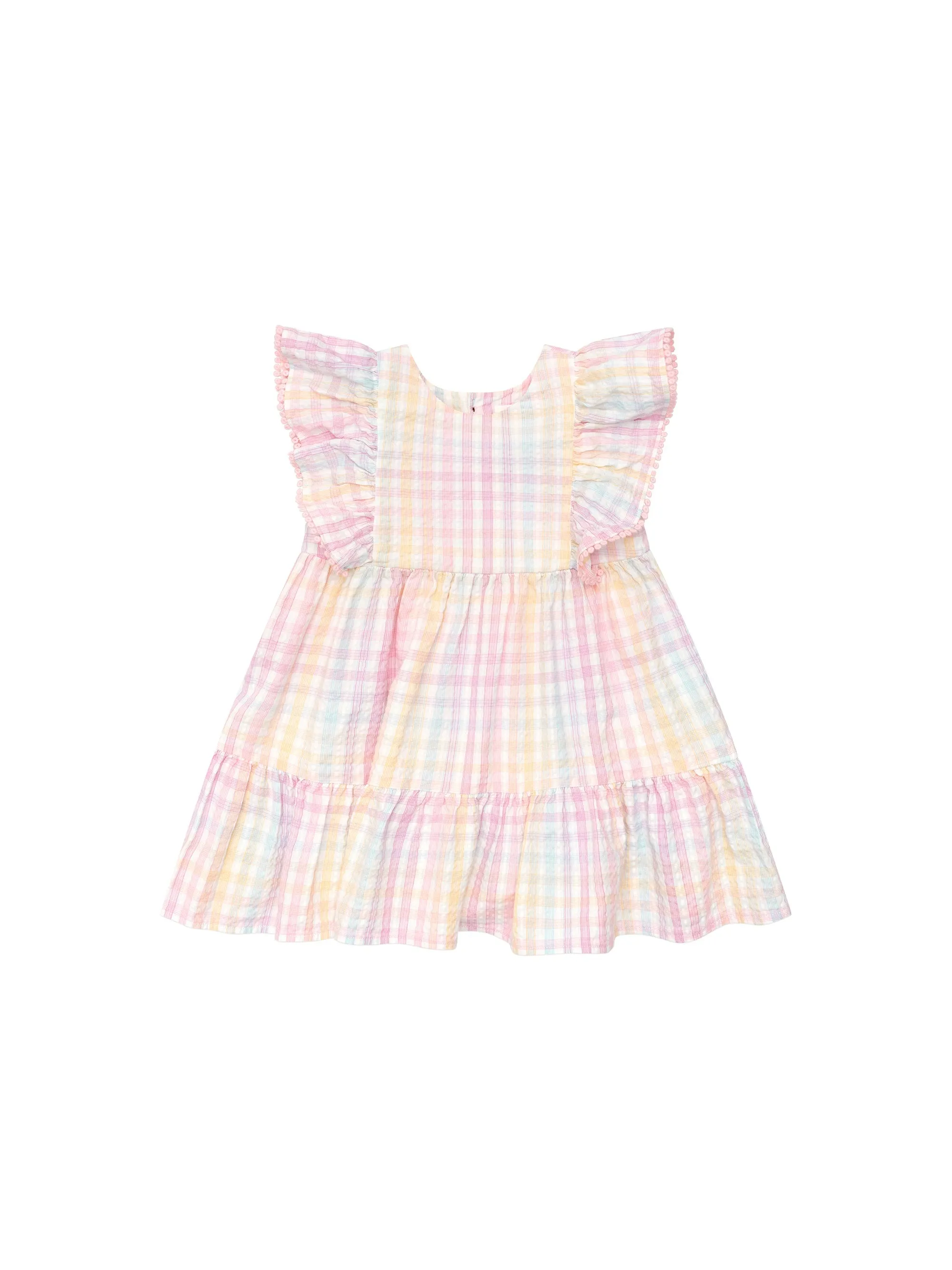 Rainbow Check Frill Dress