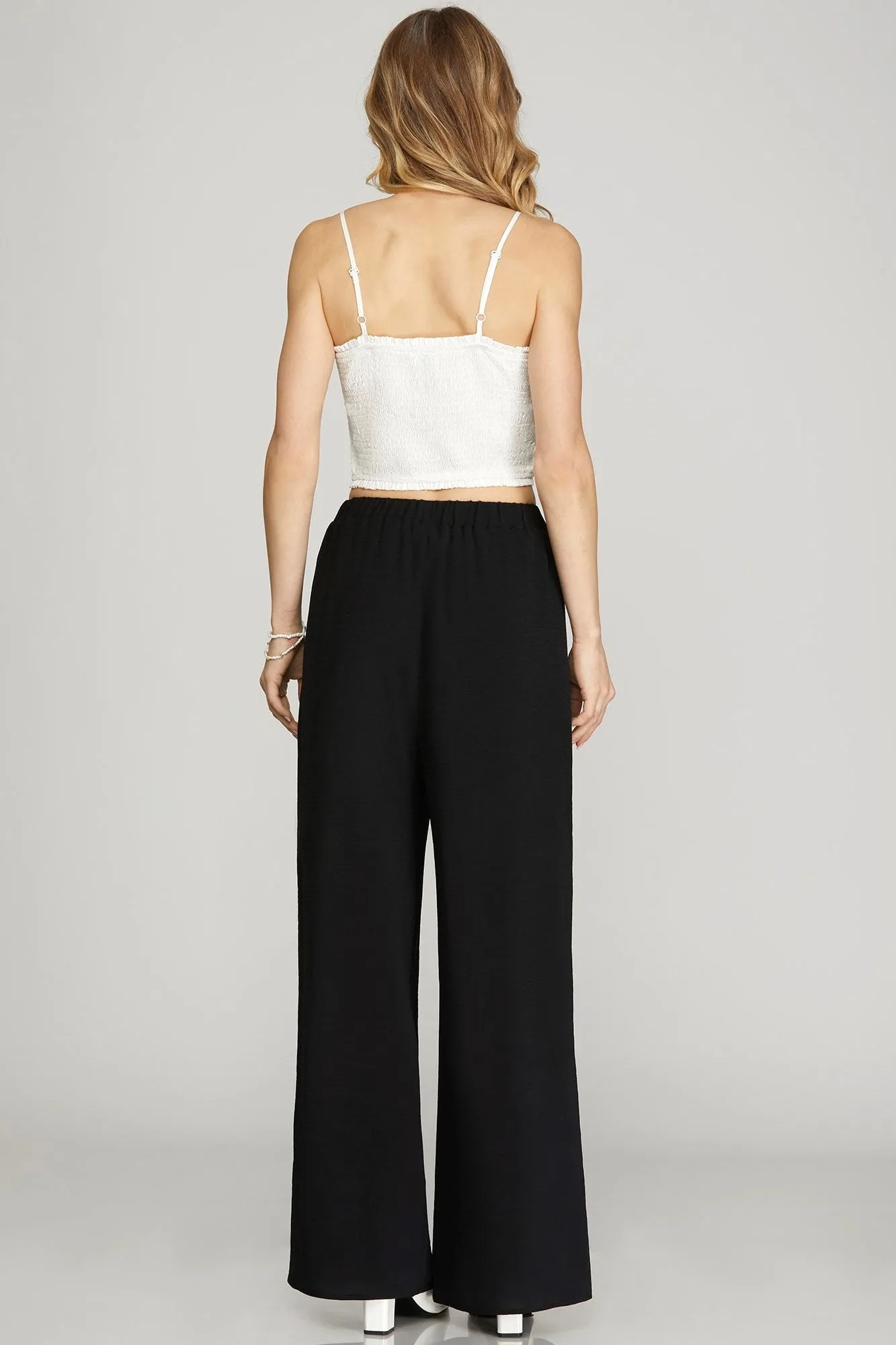Relaxed Charm Wide Leg Pants-FINAL SALE