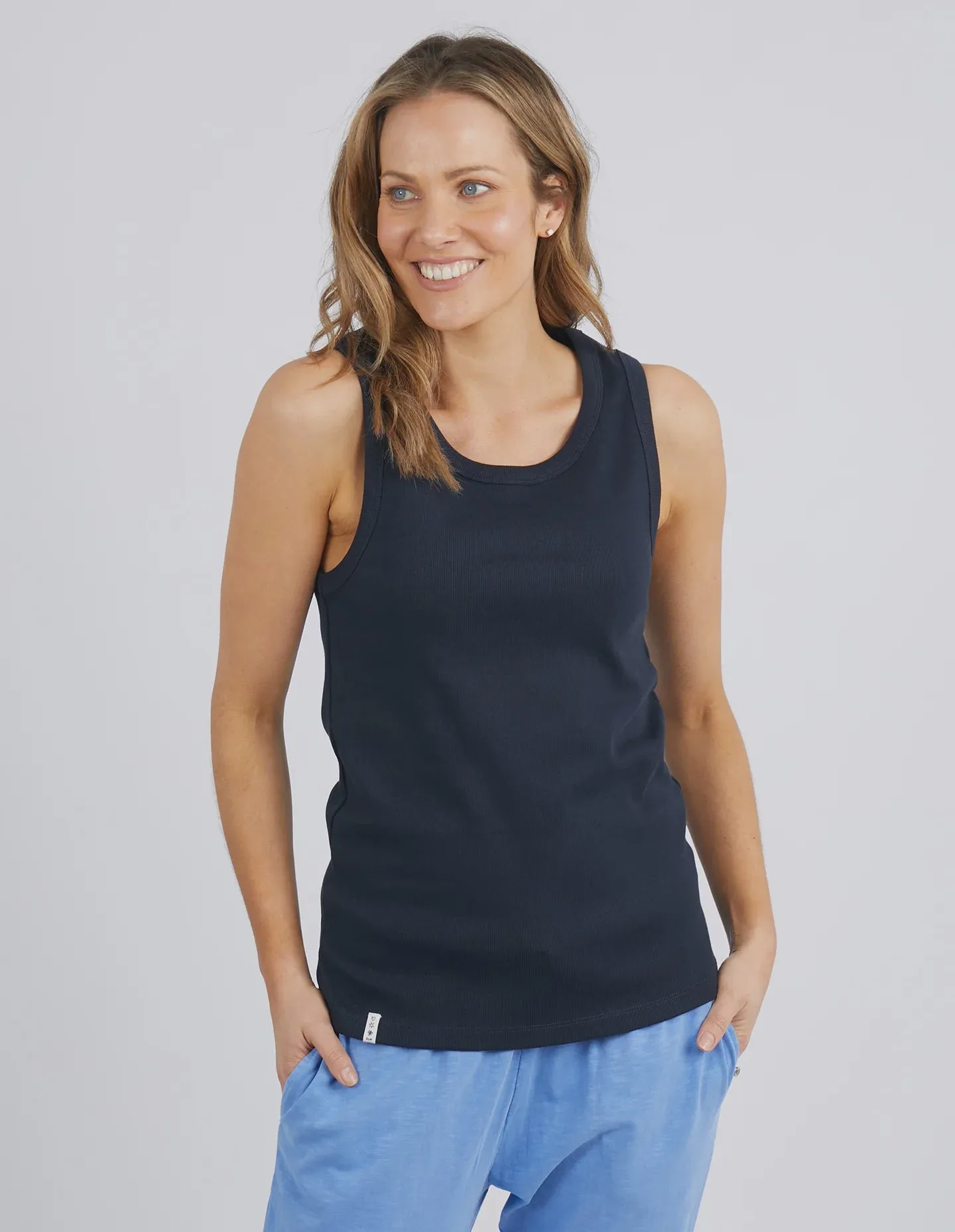 Rib Crew Tank Navy