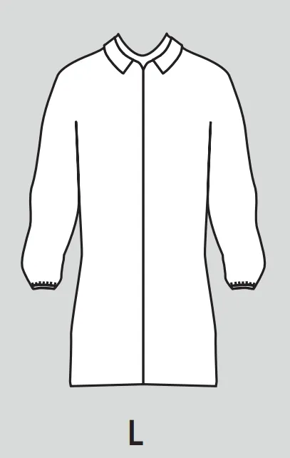 RiteTouch - White L Size Non Woven Lab Coats, Pack of 30/Case - LCP2513