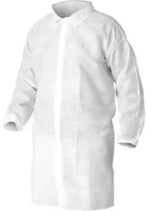 RiteTouch - White L Size Non Woven Lab Coats, Pack of 30/Case - LCP2513