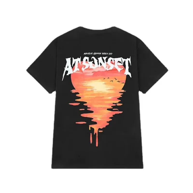 Romantic Sunset Print T-shirt