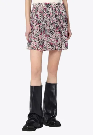 Roumi Butterfly Print Mini Skirt