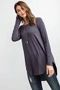 Round Neck Long Sleeve Basic Top