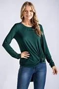 Round Neck Long Sleeve Basic Top