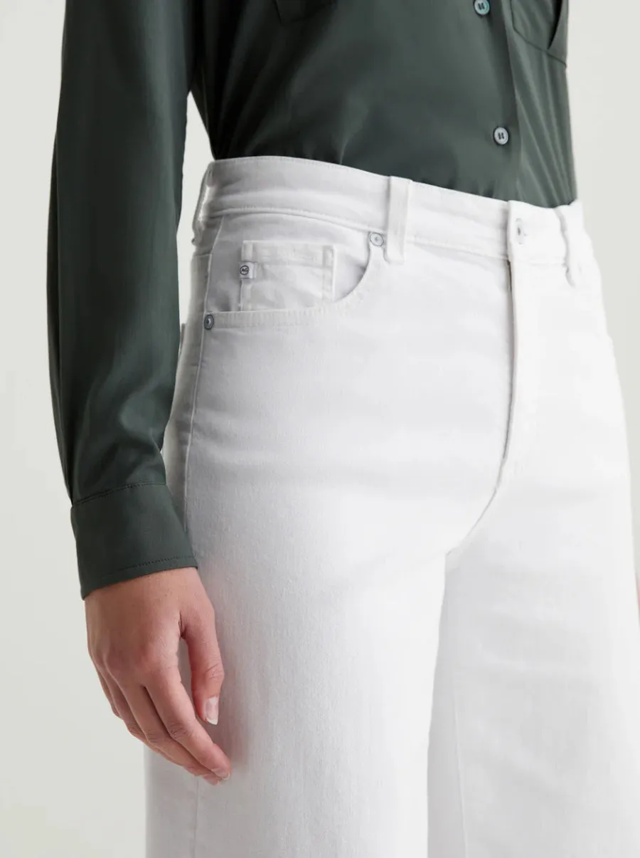 Saige Wide Leg Crop in Gallery White