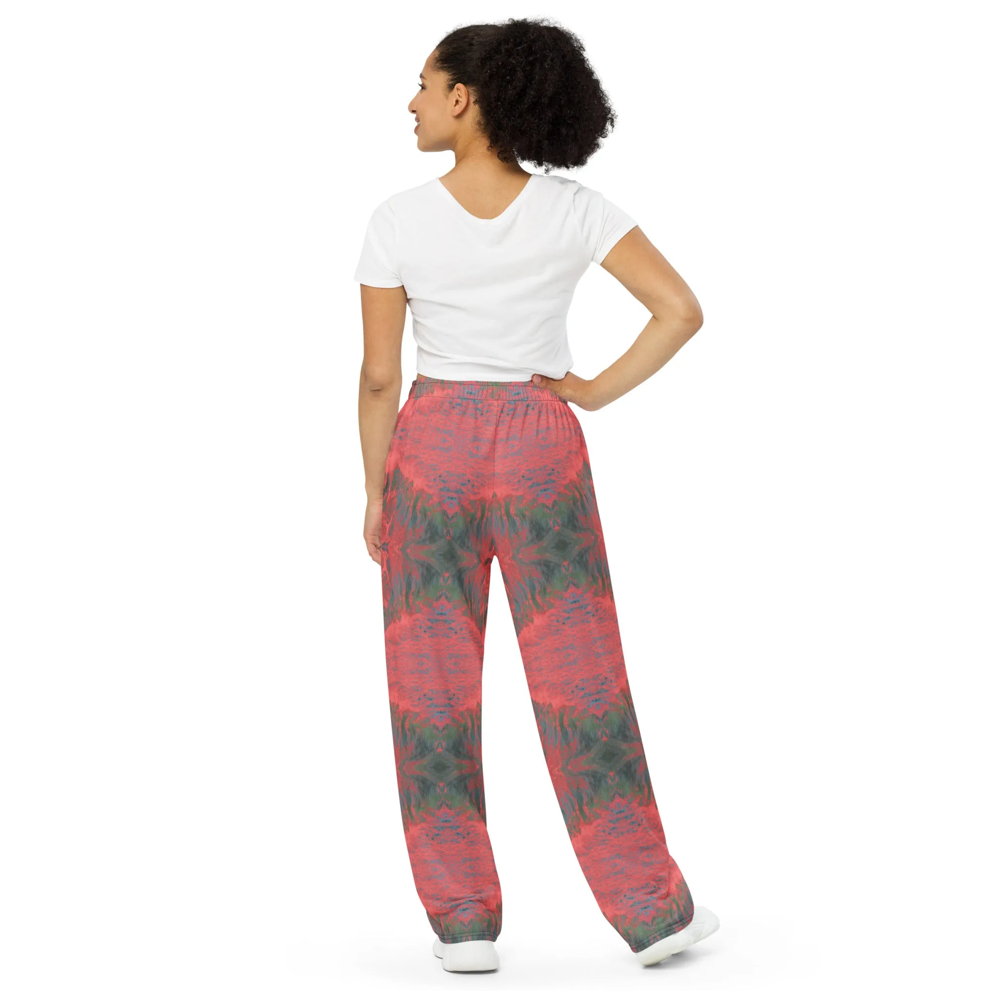 Salmon Reef Unisex Wide-Leg Pajama Pants
