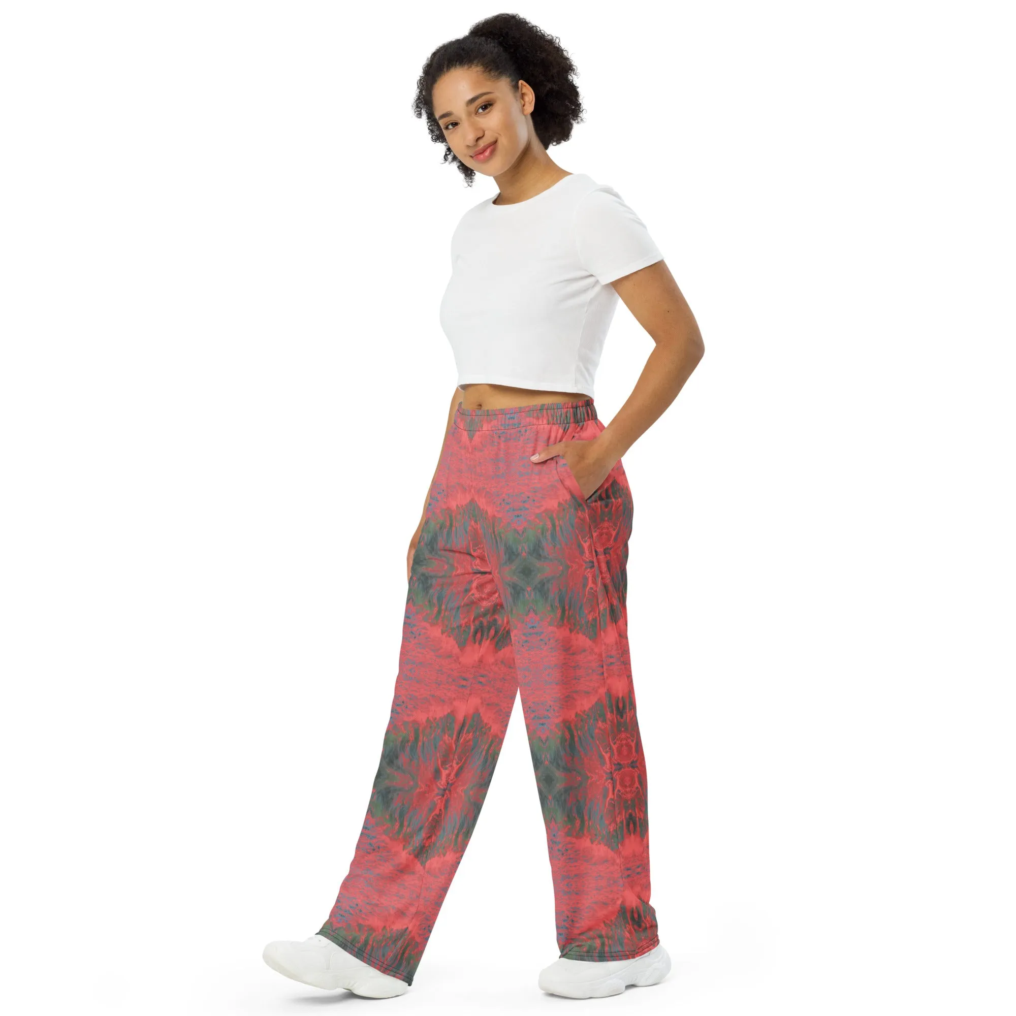 Salmon Reef Unisex Wide-Leg Pajama Pants