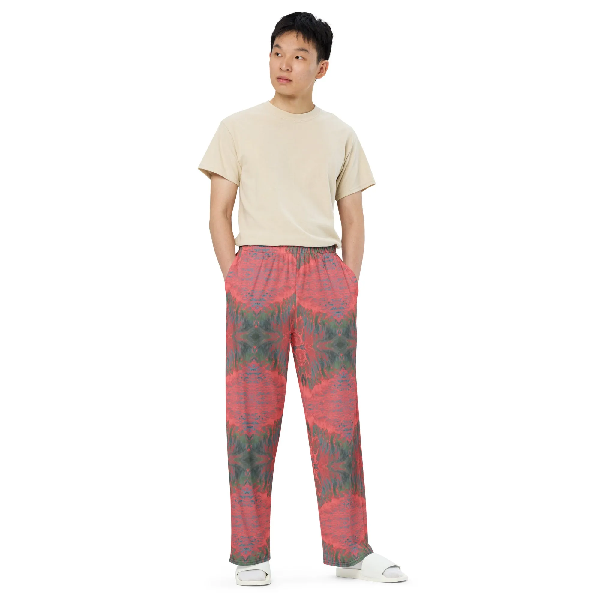 Salmon Reef Unisex Wide-Leg Pajama Pants