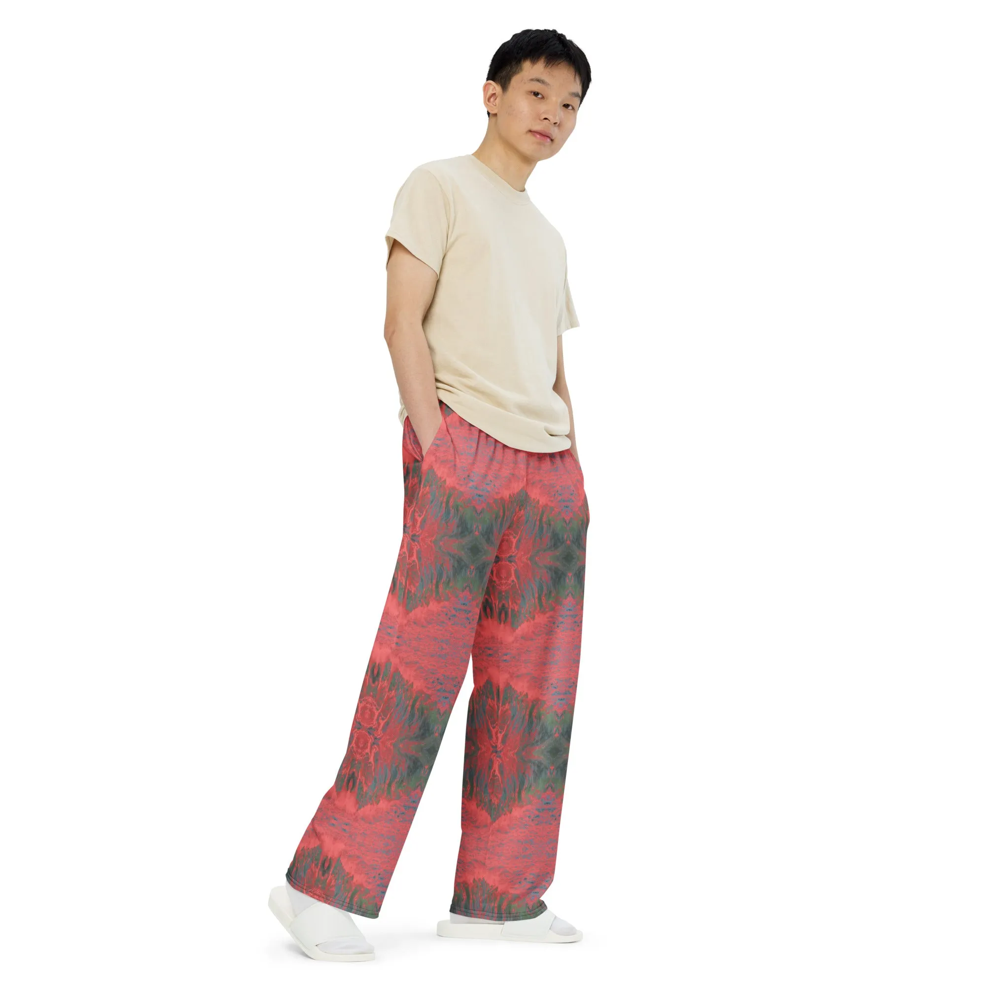 Salmon Reef Unisex Wide-Leg Pajama Pants