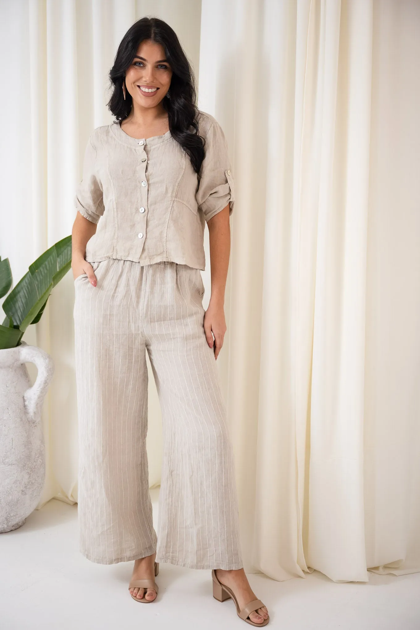 Salvatore Pants With Belt | Beige