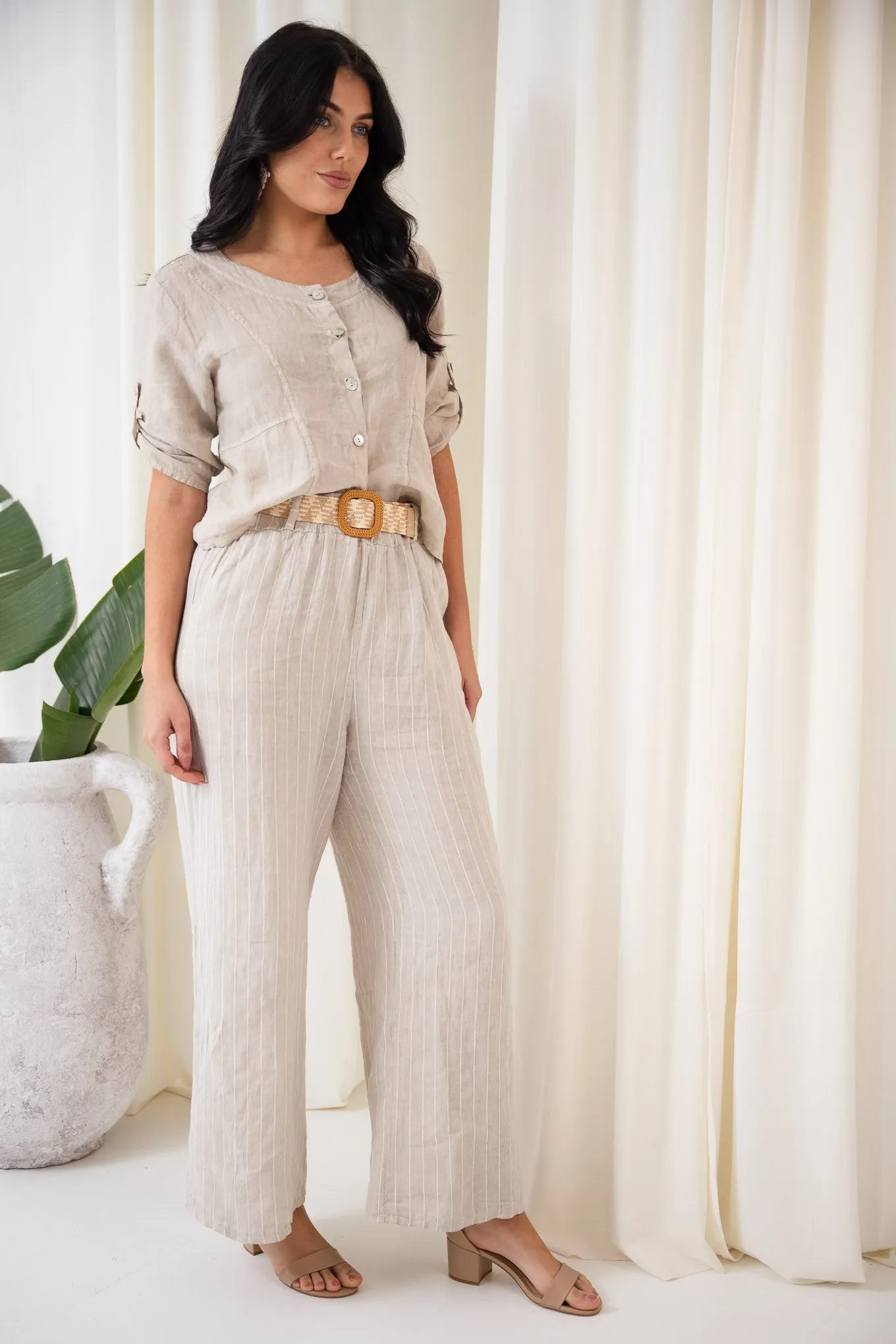 Salvatore Pants With Belt | Beige