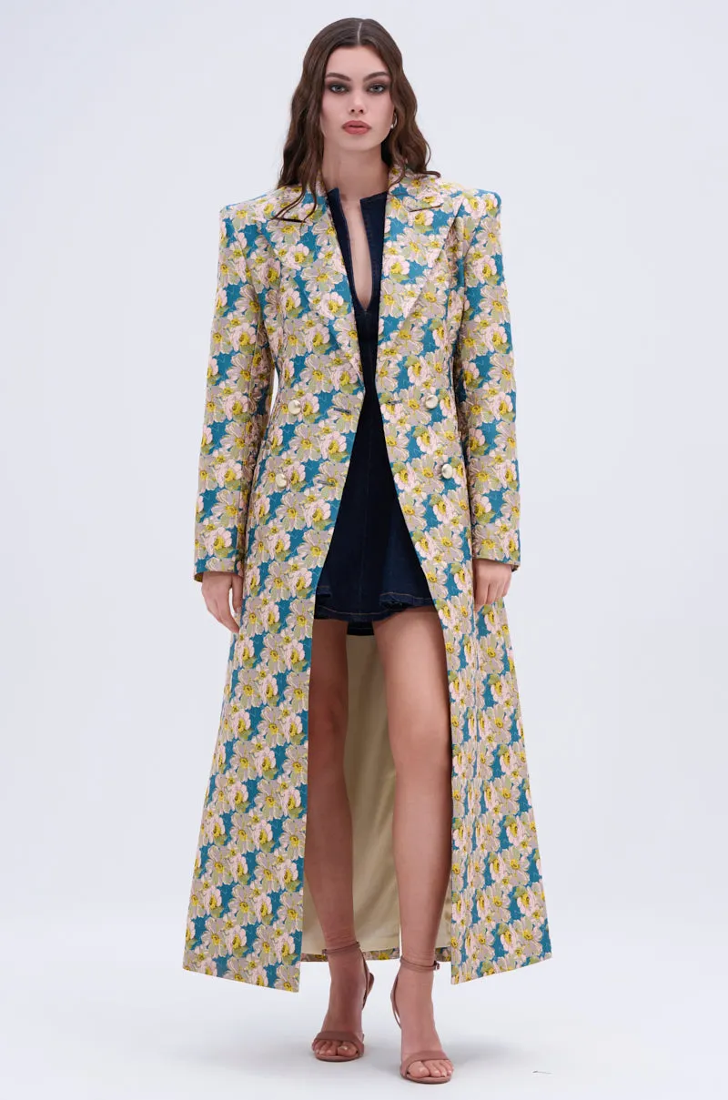 SCARLETT LUXE TRENCH IN BROCADE