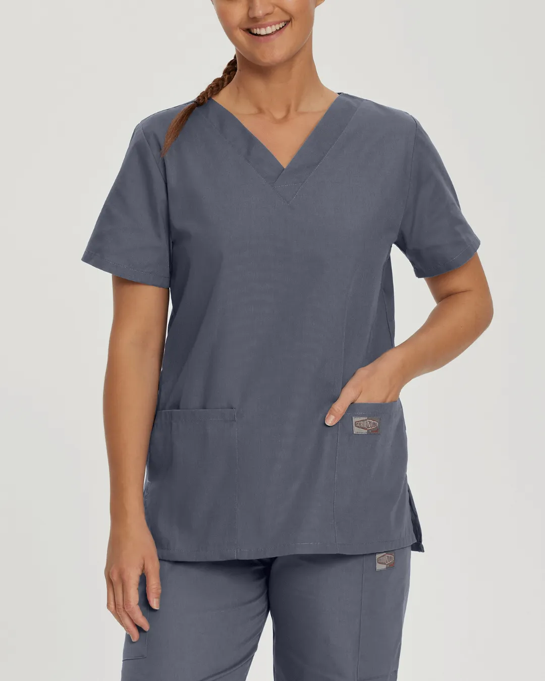 ScrubZone Women's 3-Pocket V-Neck Scrub Top - 70221