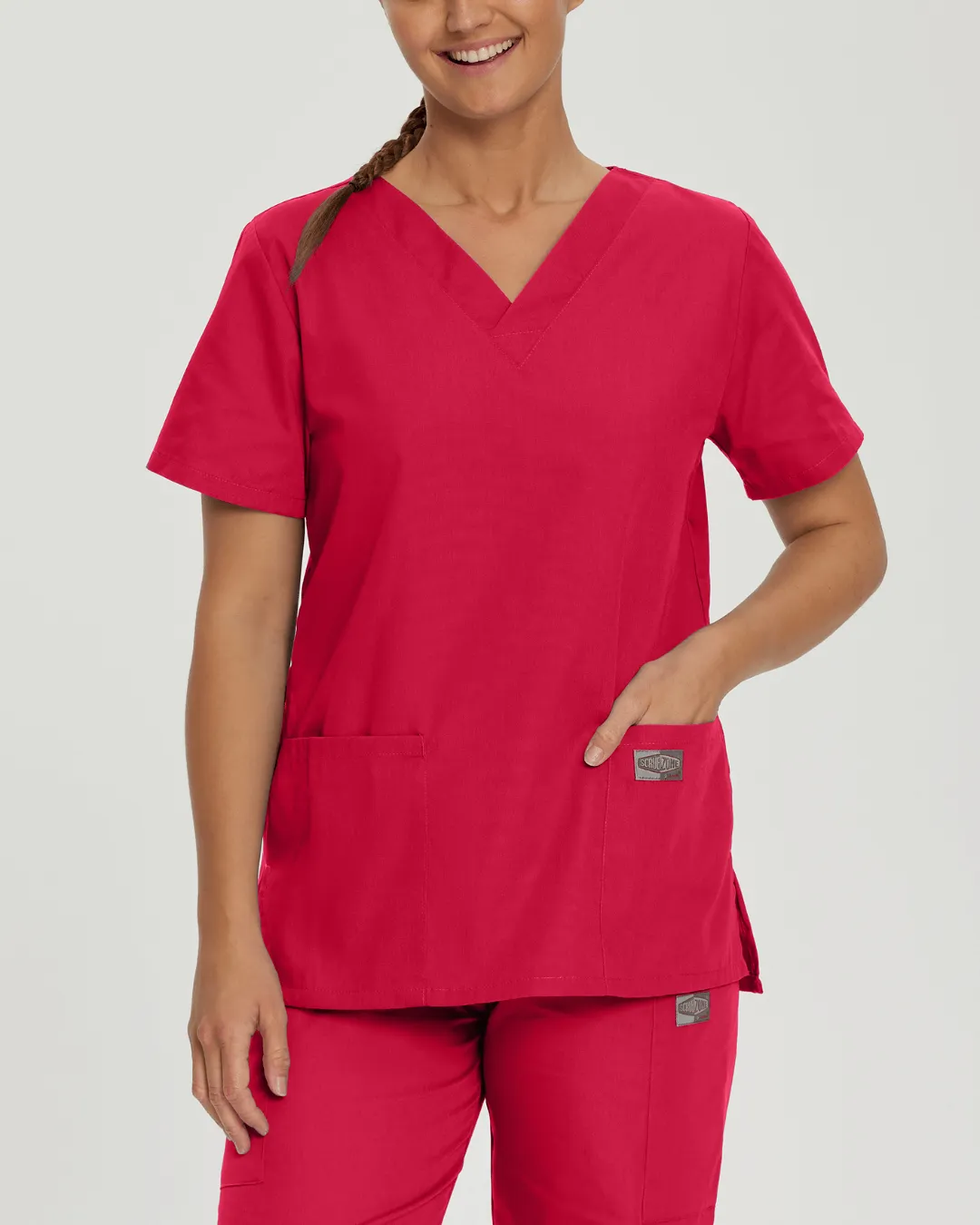ScrubZone Women's 3-Pocket V-Neck Scrub Top - 70221