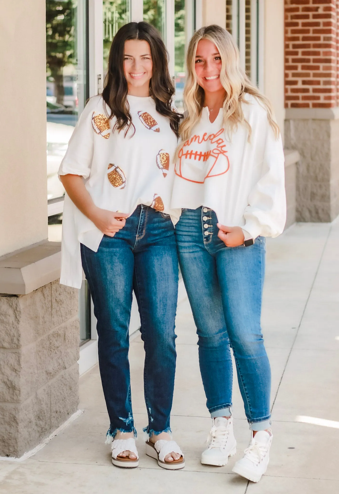 Sequins Football Oversized Top