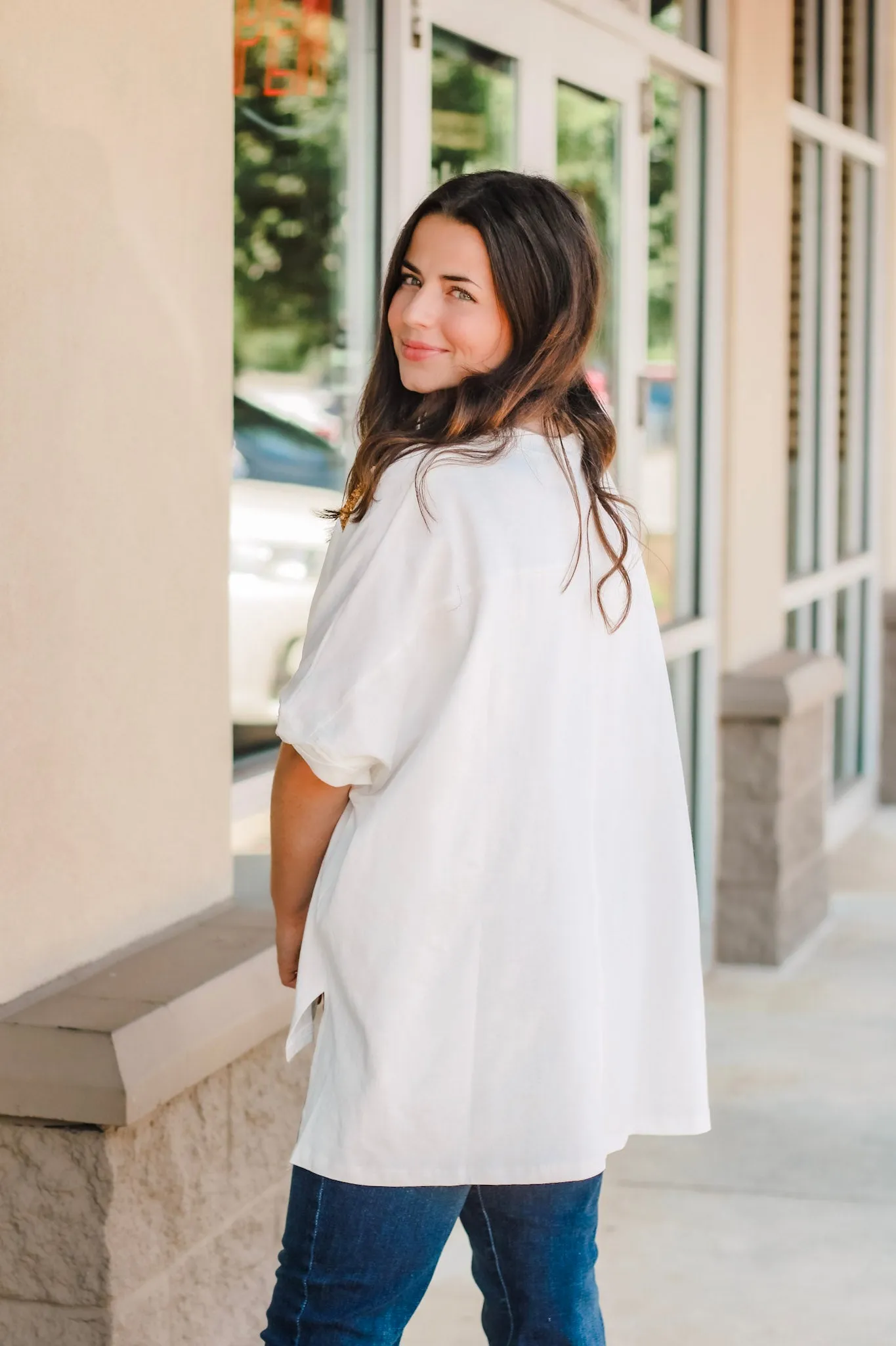 Sequins Football Oversized Top