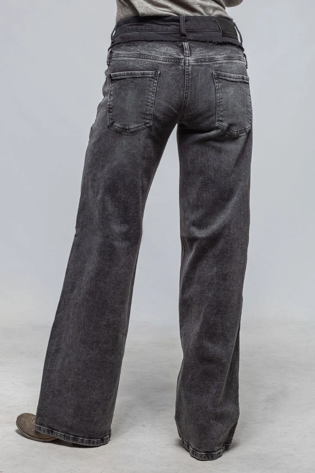 Shannen Wide Leg Charcoal W/ Black Waist Band