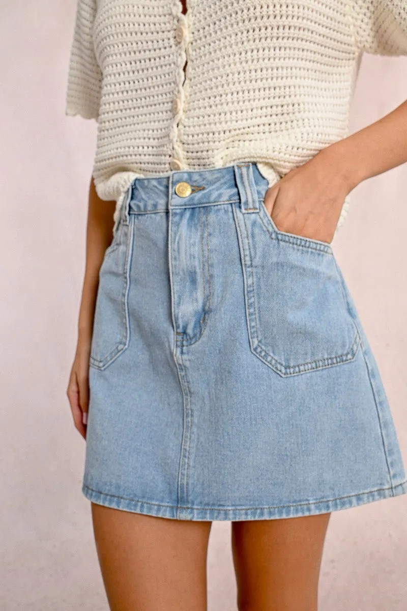 SHORT DENIM SKIRT