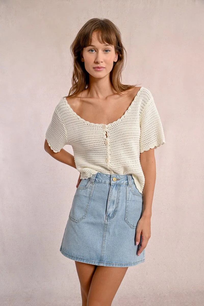 SHORT DENIM SKIRT