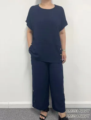 Side Button Pants