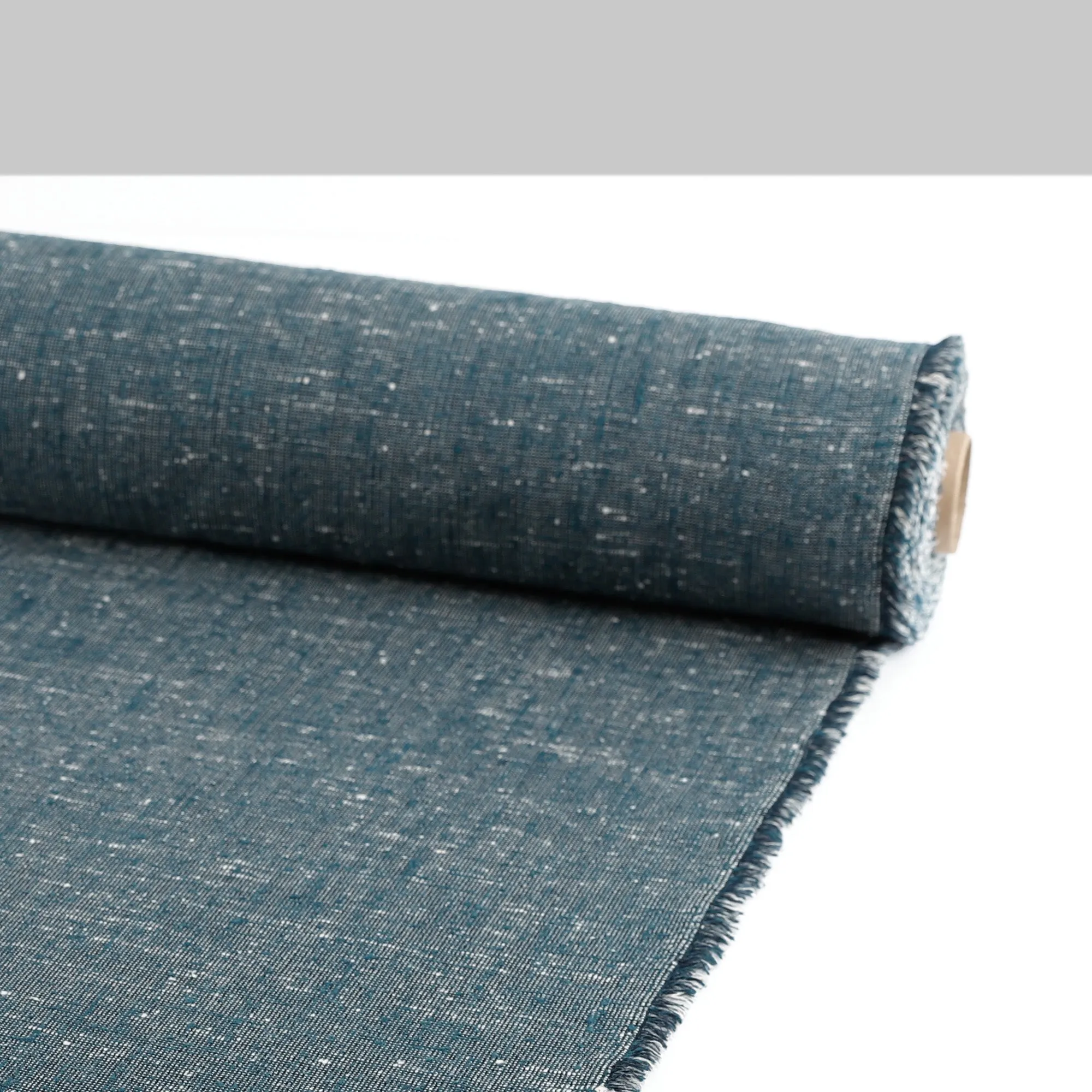 Silk End-On-End Slub Suiting - Woad Blue