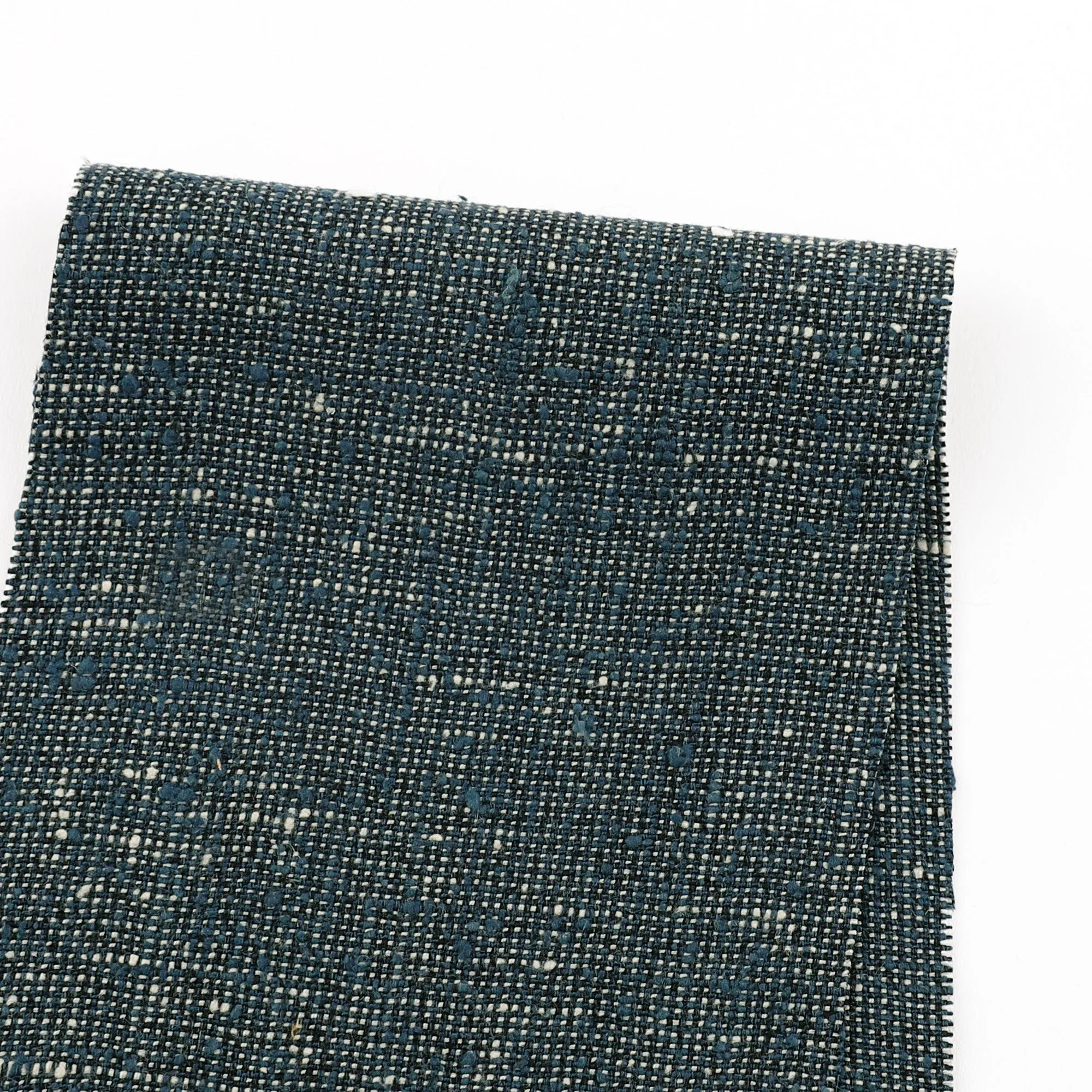 Silk End-On-End Slub Suiting - Woad Blue