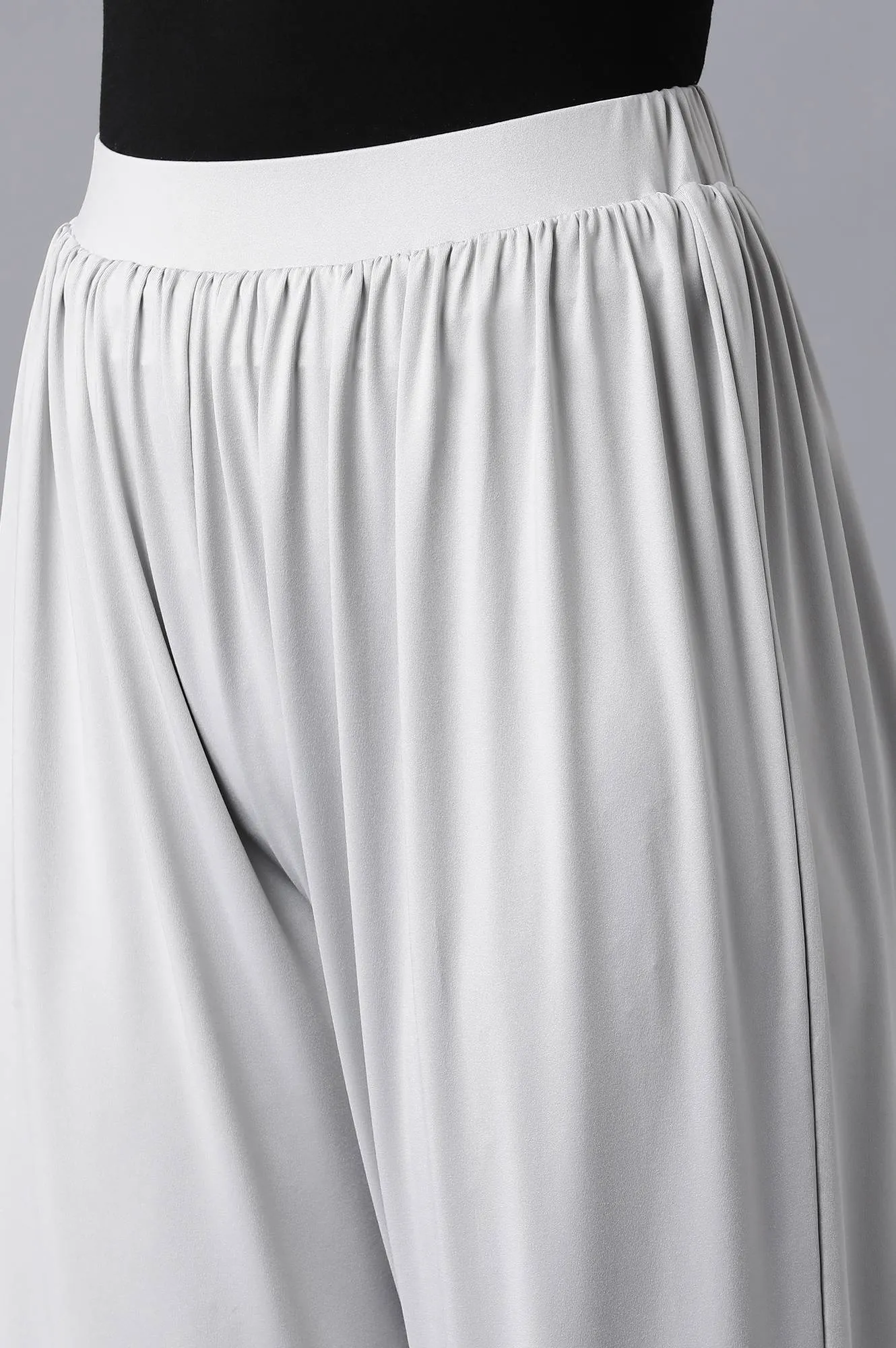 Silver Flared Harem Pants