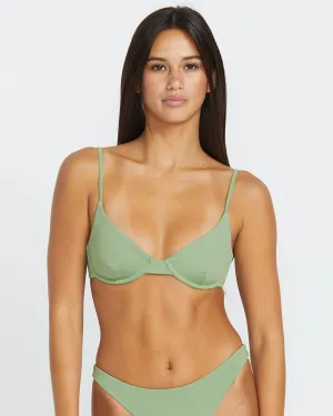 Simply Seamless Demi Uwire Bikinioberteil - GRASS GREEN