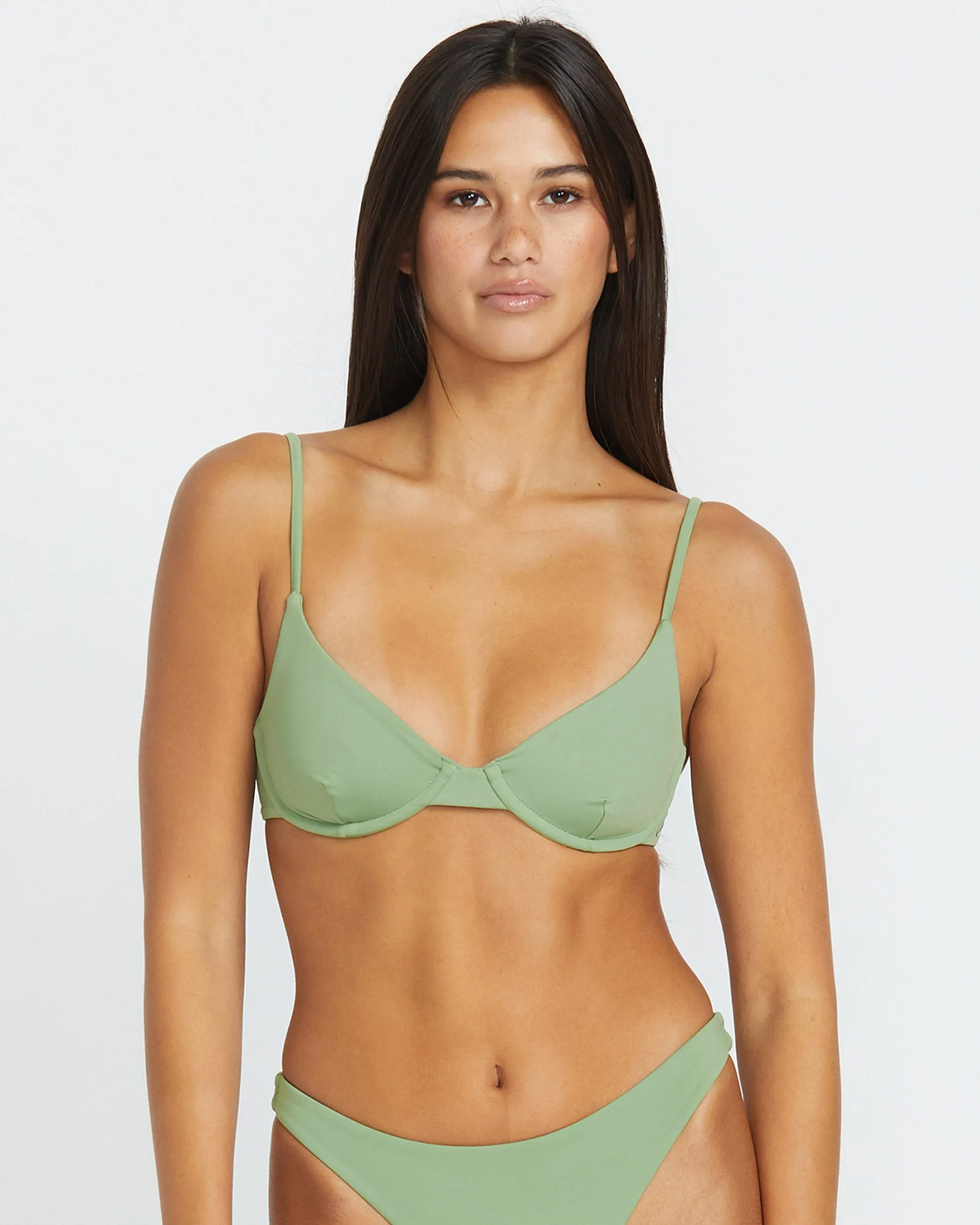 Simply Seamless Demi Uwire Bikinioberteil - GRASS GREEN