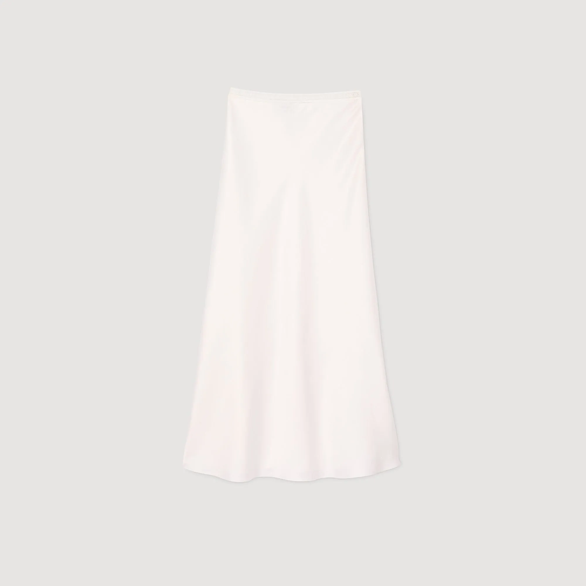 Skyn Long Satin-Effect Skirt Ecru