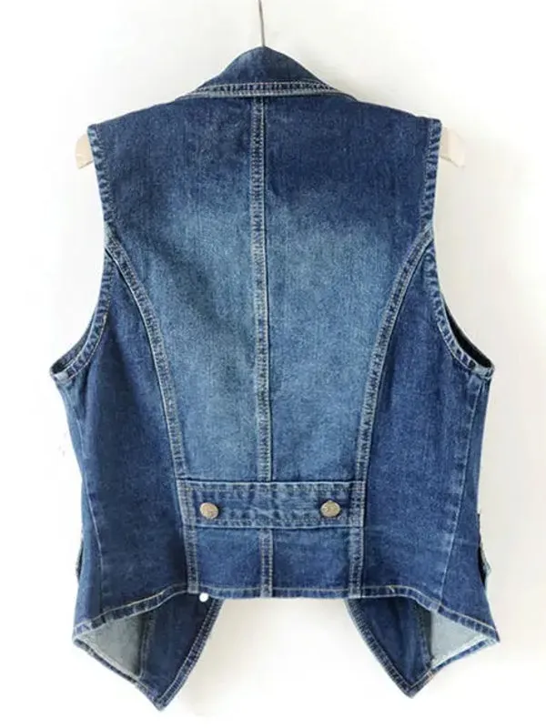 Sleeveless Short Jeans Waist coats