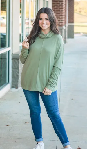 Soft as a Cloud Olive Top