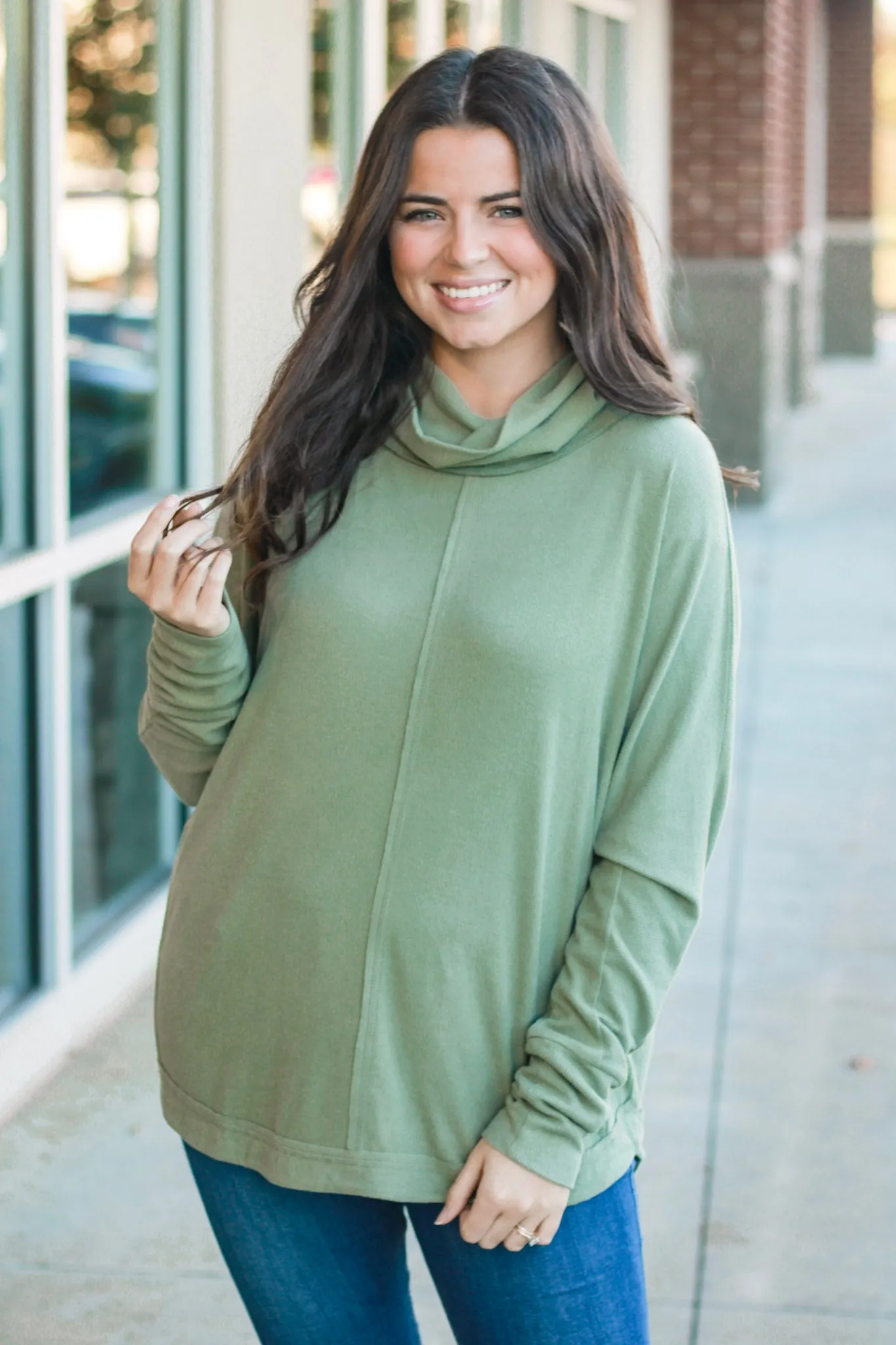 Soft as a Cloud Olive Top