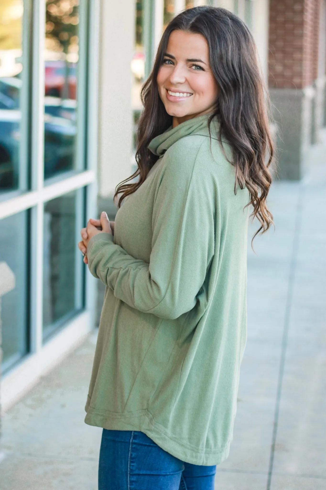 Soft as a Cloud Olive Top