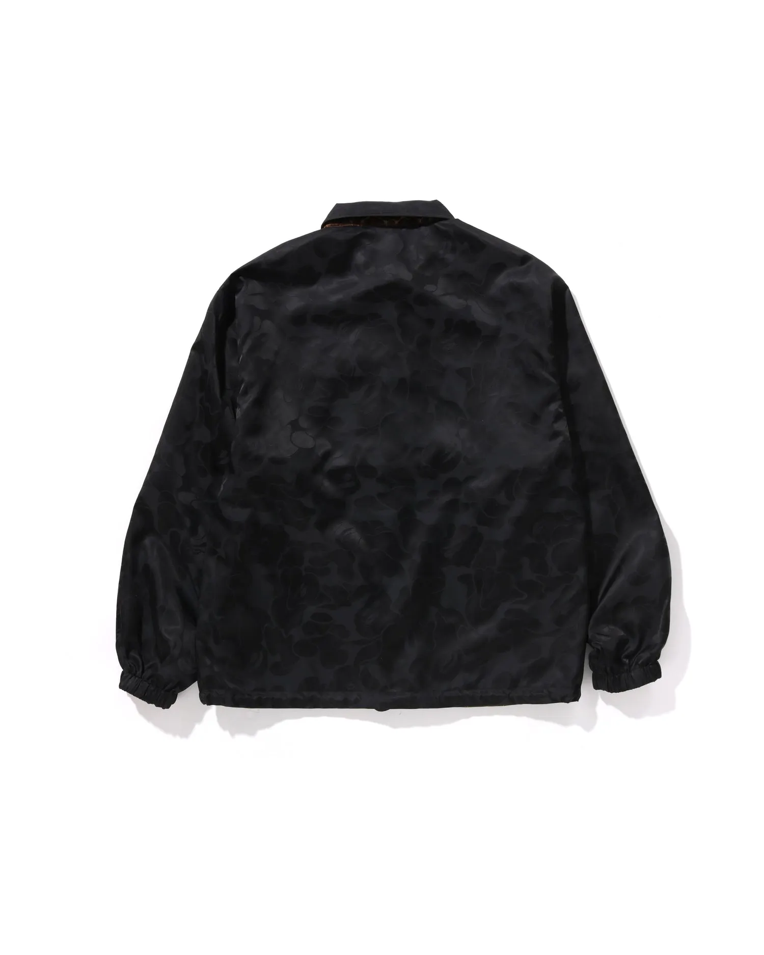 Solid Camo Jacquard Nylon Reversible Coach Jacket