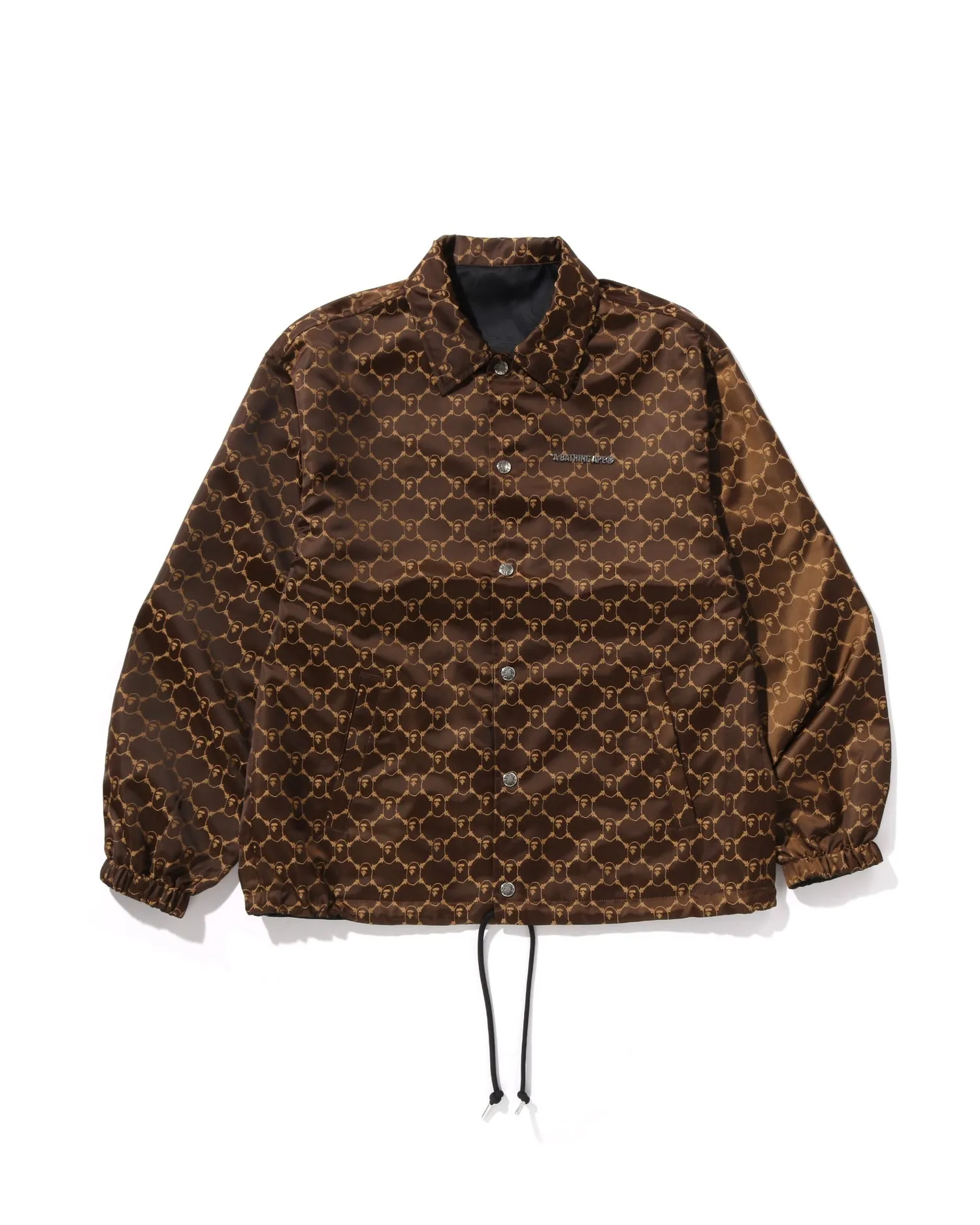 Solid Camo Jacquard Nylon Reversible Coach Jacket