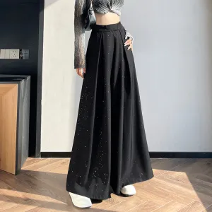 Stylish Sequin Wide-Leg Trousers for a Casual Look